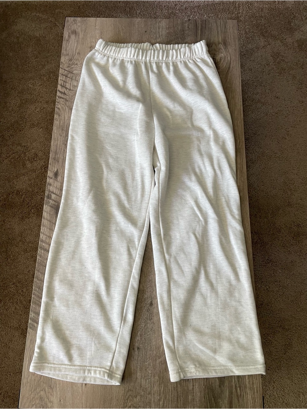 Goddess Light Cream Elastic Waist Lounge Pants